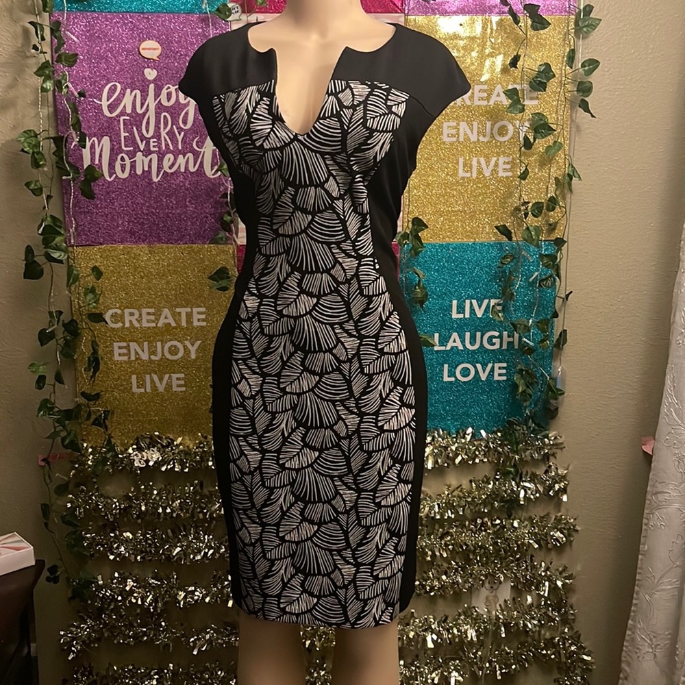 Connected Apparel| Black & White Dress | 12